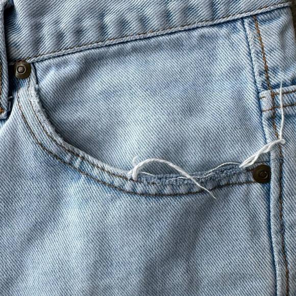 Upcycled Patched Straight Leg Lee Denim 30x30 - Picture 7 of 8